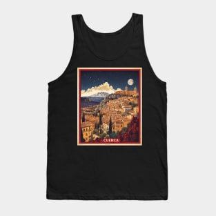 Cuenca Spain Starry Night Travel Tourism Retro Vintage Tank Top